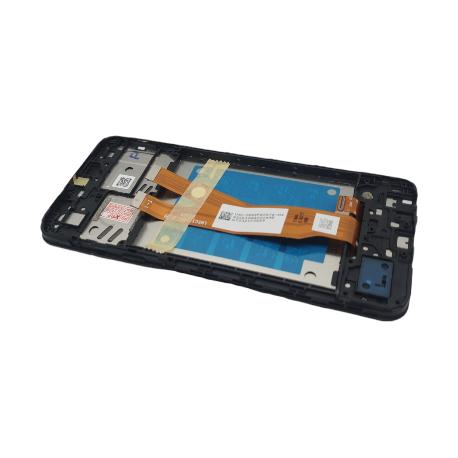 PANTALLA COMPLETA CON MARCO SERVICE PACK PARA  GALAXY A03 CORE SM-A032 - NEGRA 