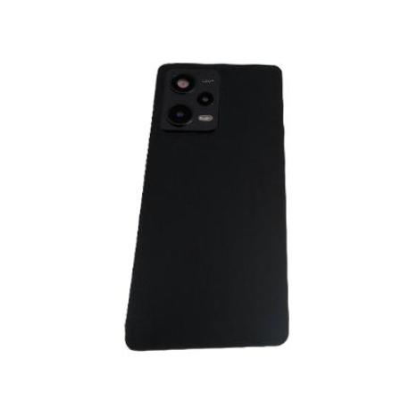 TAPA TRASERA DE BATERIA PARA  REDMI NOTE 12 PRO PLUS 5G 22101316UCP - CON LENTE - NEGRA 