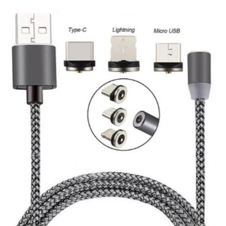 CABLE TIPO-C, MICRO USB, LIGTHNING MAGNETICO 3 EN 1 - 1M
